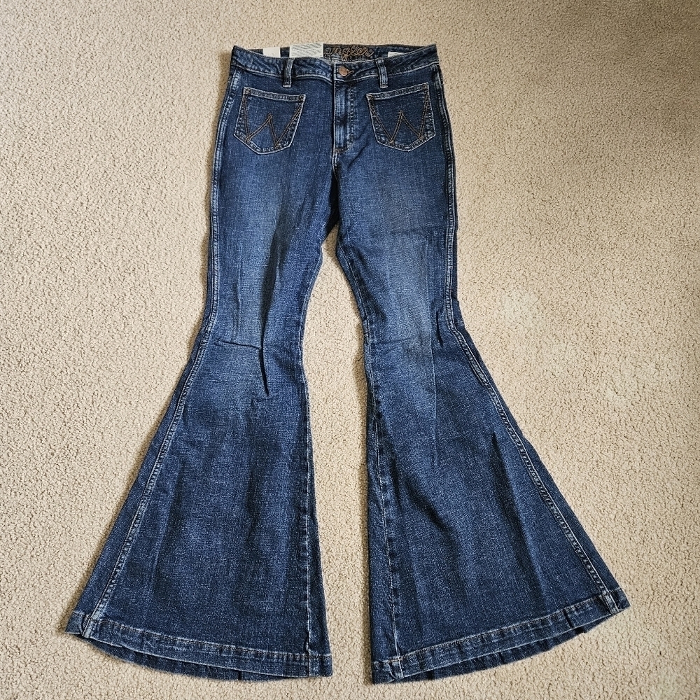 NWTs Wrangler® Retro Ladies The Green Jean Victoria Flare Denim Jeans 29x34